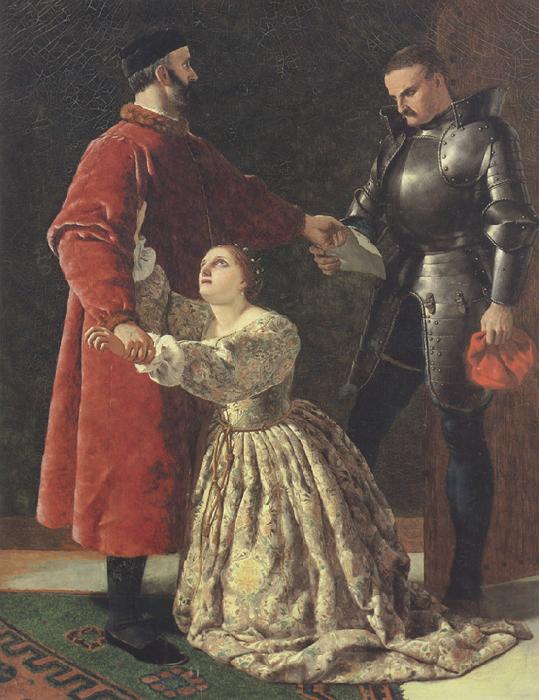 Frederick richard pickersgill,R.A. Duke Fredrick banishing Rosalind from his Court (mk37) oil painting image